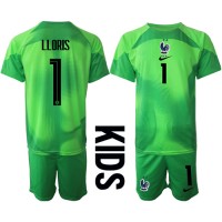 France Hugo Lloris #1 Goalkeeper Replica Away Minikit World Cup 2022 Short Sleeve (+ pants)